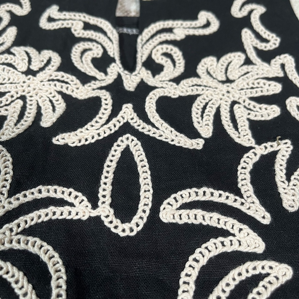 Rachel Zoe Black and White Embroidered Tank Top - Picture 3 of 6